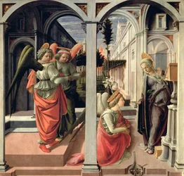 De Annunciatie met drie engelen, 1440